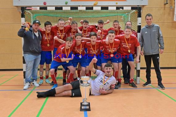 Futsal-Kreismeisterschaften Sinsheim B-Junioren in der Kraichgauhalle in Gemmingen - Futsal Endspiel B-Junioren SV Rohrbach/S vs JSG Obergimpern/Bonfeld/Fürfeld 1 (© Siegfried Lörz)